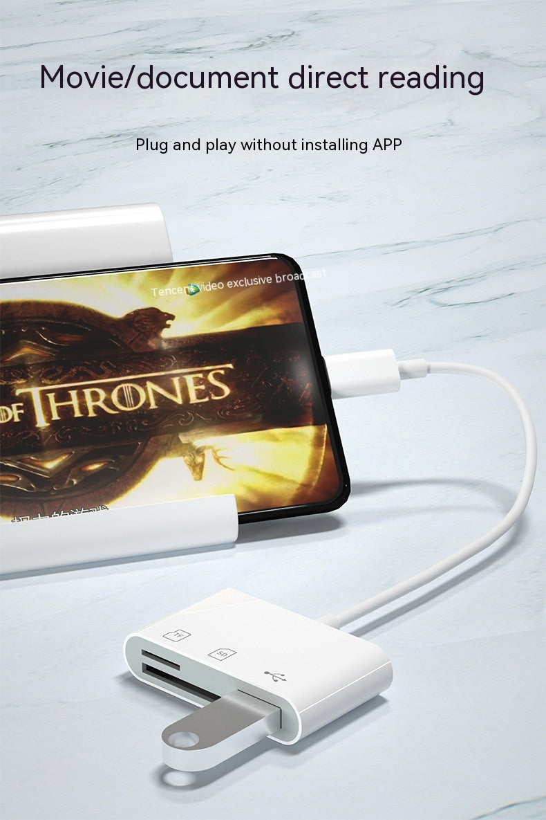 3-i-1 USB-C Adapter – Les SD/TF-kort + USB