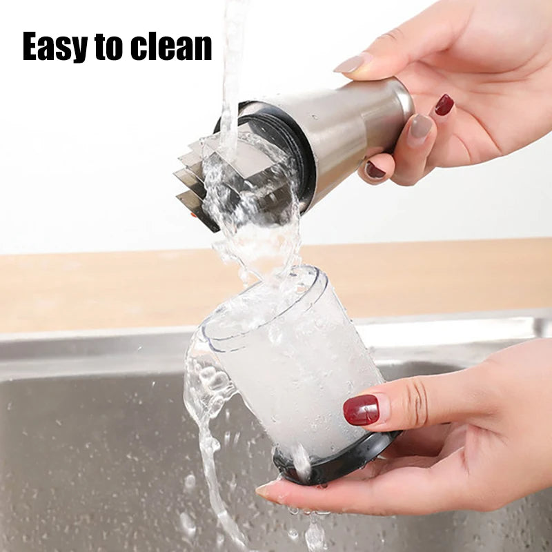 Garlic Press & Vegetable Chopper – Stainless Steel